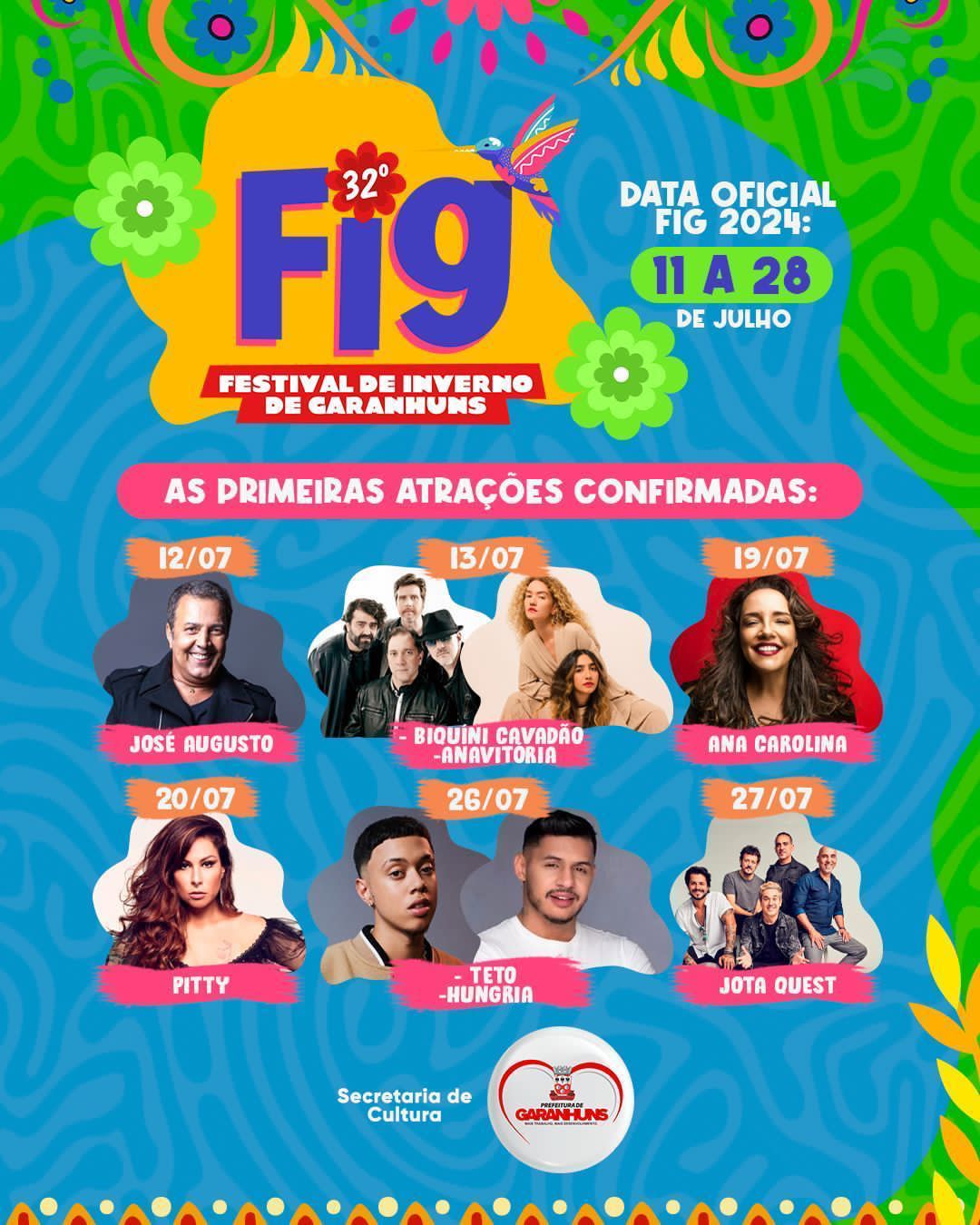 Garanhuns anuncia novidades do FIG 2024 e programação do Festival Viva