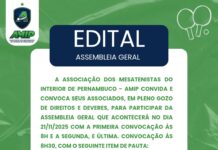 Edital de Convocação – Assembleia Geral Eleitoral da AMIP Tênis de Mesa