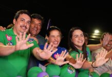 Surubim: Mendonça participa de caminhada com Raquel, Chaparral e Juliana de Chaparral