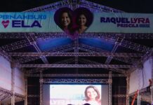 Raquel e Priscila acompanham montagem da convenção deste domingo