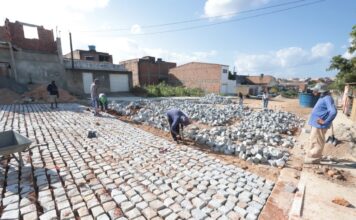 Bairro José Carlos de Oliveira em Caruaru: 23 ruas estão sendo pavimentadas com investimento de mais de R$ 8,6 milhões