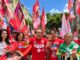 Maurício Rands participa de ato em apoio à reeleição de Lula no centro do Recife